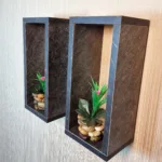 Premium Quality Wall Squire Decor Shelve, (Pair), Decor Shelve, Decor Shelf, Decor Mounted Wall Shelve, Home Wall Mounted Multipurpose Decorative 4C Shape Shelve