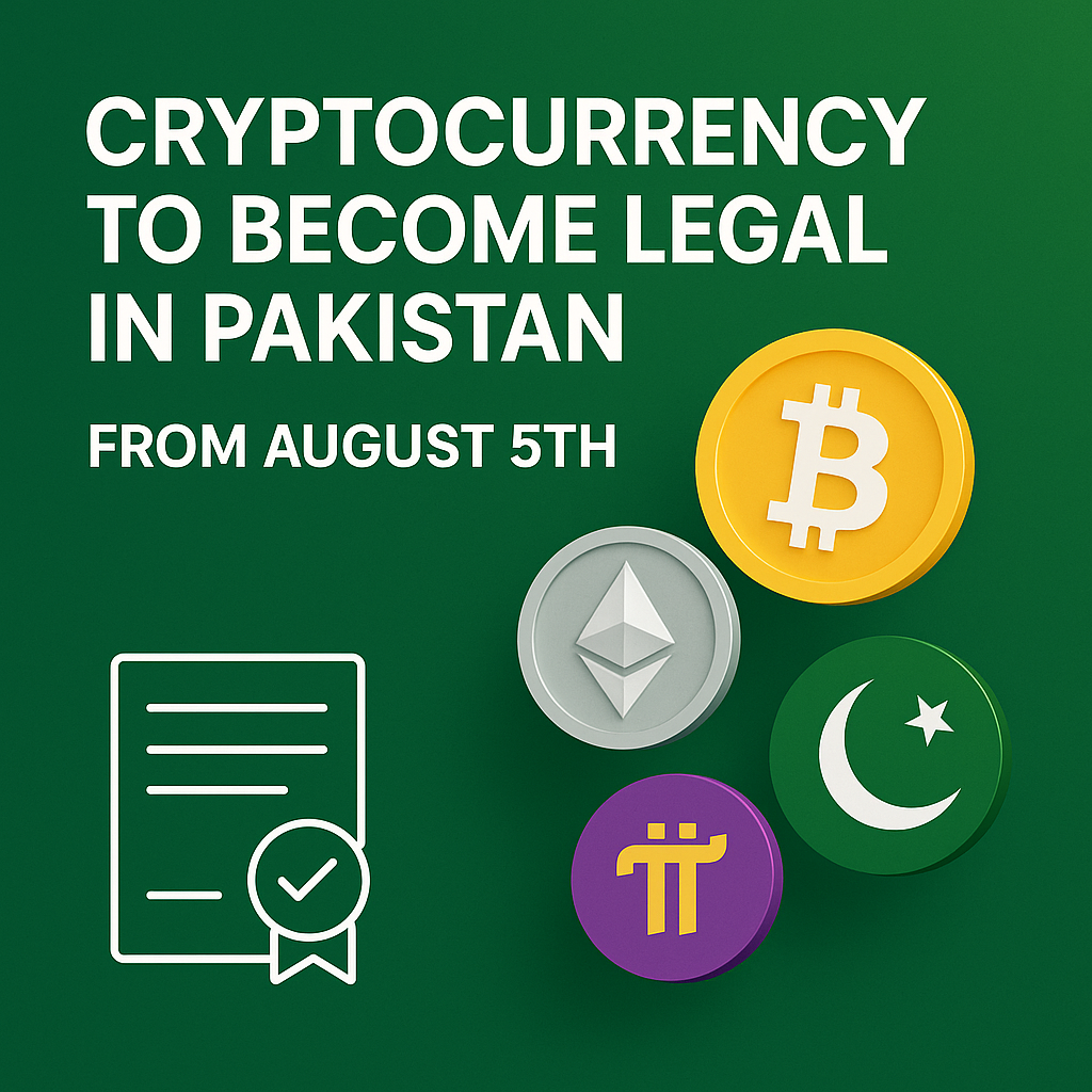 Cryptocurrency legal in Pakistan August 5, 2025 with Bitcoin, Ethereum, and Pi Network regulation
